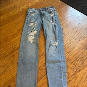 American Stretch Eagle Blue Distressed Jeans